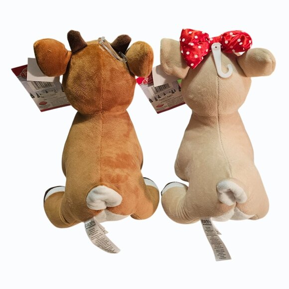 Rudolph The Red Nosed Reindeer & Clarice 10 in Light Up Musical Plush Pair NWT - Picture 2 of 16